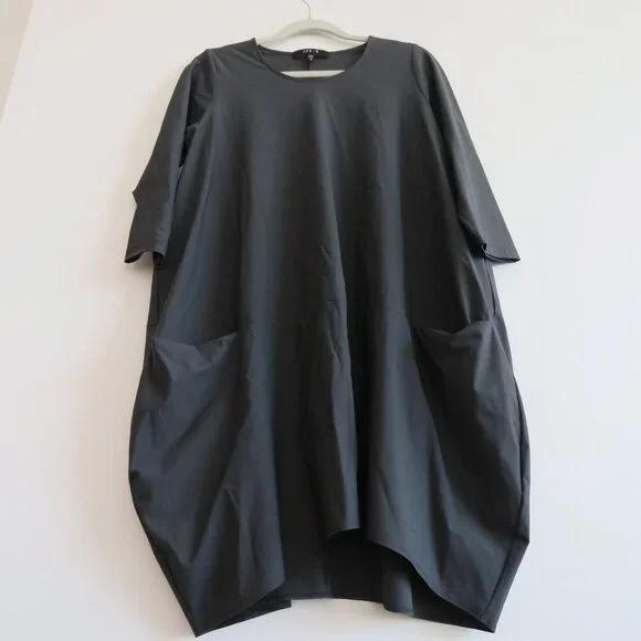 JASON Portofino Pocket Tunic Top in Dark Gray Lagenlook Minimalist - Size S - Picture 10 of 16